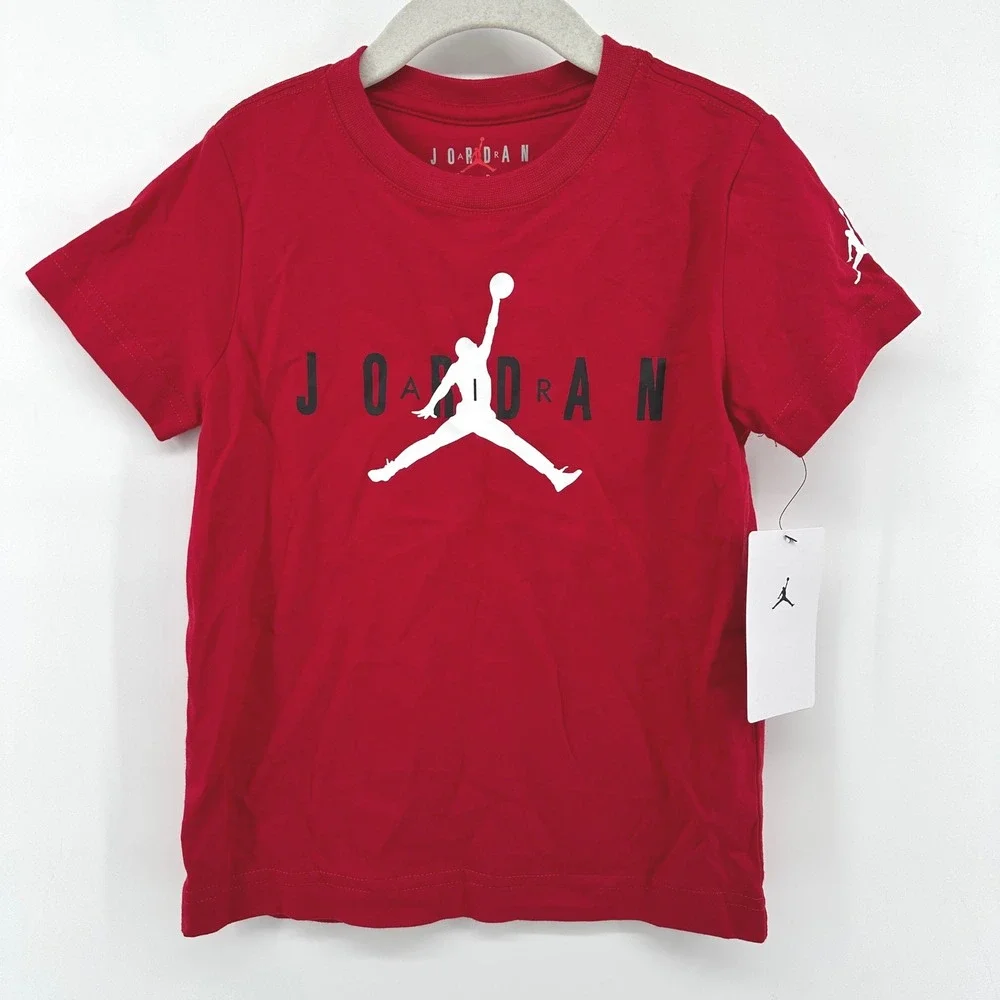 Jordan Boys Gym Red Jumpman Graphic T-Shirt 855175-R78 Size 5